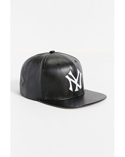 American Needle Faux Leather N.Y. Yankees Hat - Black