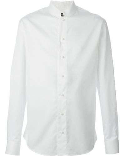 Giorgio Armani Mandarin Collar Shirt - White