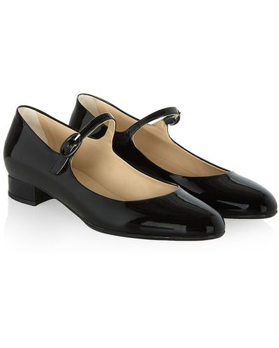 Hobbs Tess Patent Mary-Jane Shoes - Black