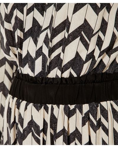 Day Birger et Mikkelsen Black Chevron Silk-blend Maxi Dress