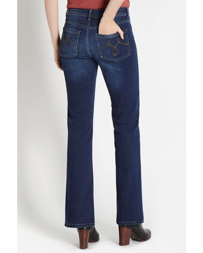 Oasis Mid Wash Scarlet Bootcut Jeans - Blue