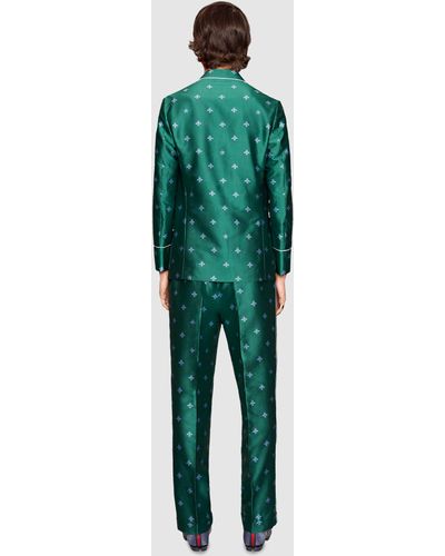 Gucci Bee Jacquard Pajama Pant - Green