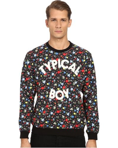 Love Moschino Typical Boy Floral Sweatshirt - Black