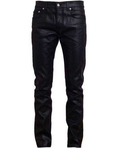 Saint Laurent Coated Denim Jeans - Black