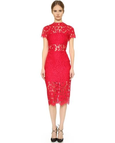 Alexis Leona Lace Dress - Red