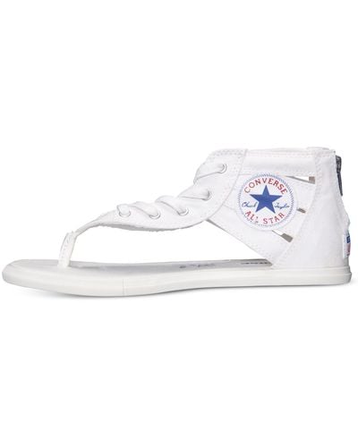 Converse Women's Chuck Taylor Gladiator Thong Sandals From Finish Line - White