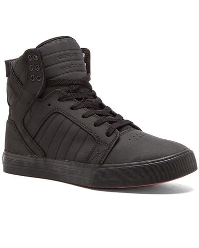 Supra Skytop Leather Sneakers - Black