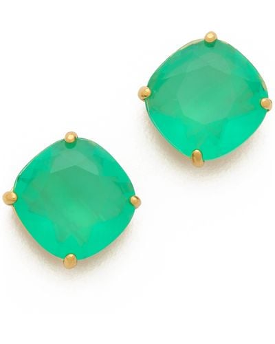 Kate Spade Small Square Stud Earrings - Green