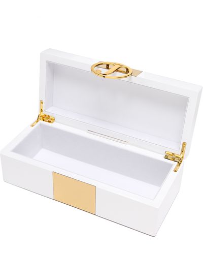 C. Wonder Monogram Jewelry Box  Gold - White