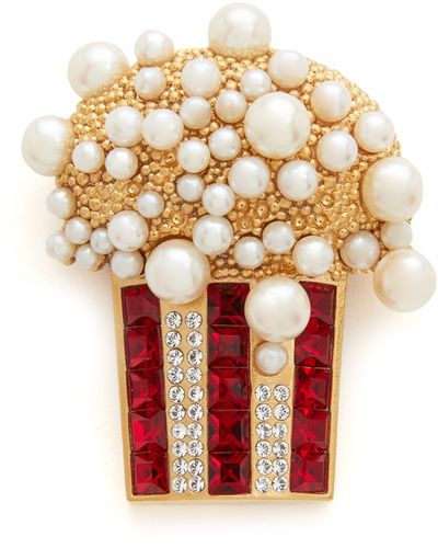 Marc Jacobs Popcorn Brooch - Red