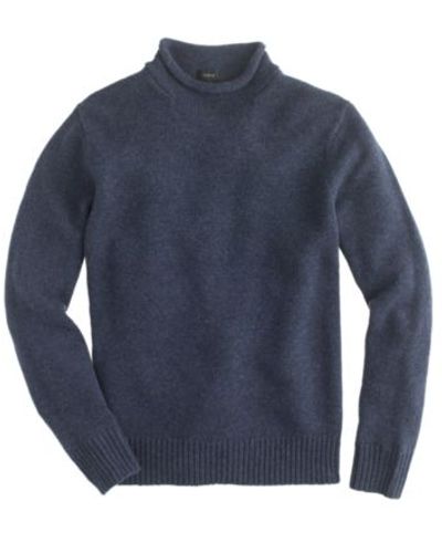 J.Crew Lambswool Rollneck Sweater - Blue