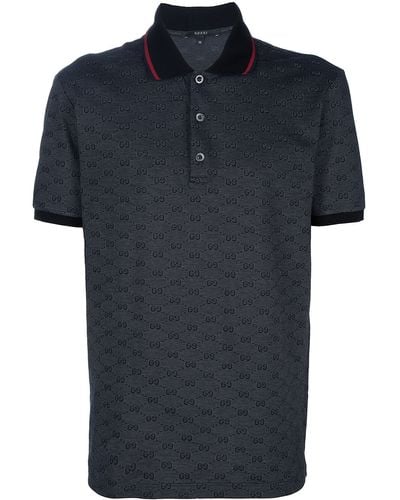 Gucci Monogram Polo Shirt - Black