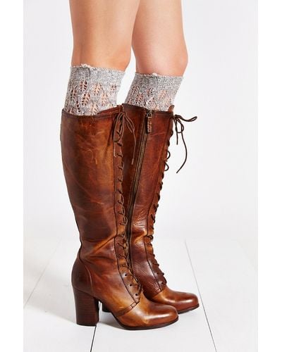 Frye Parker Lace-Up Tall Boot - Brown