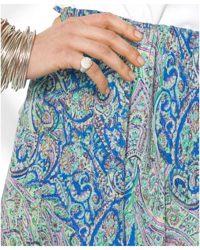 Lauren by Ralph Lauren Plus Size Tiered Paisleyprint Maxi Skirt - Blue