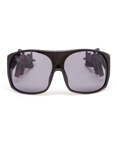 Jeremy Scott Machine Gun Wraparound Sunglasses - Black