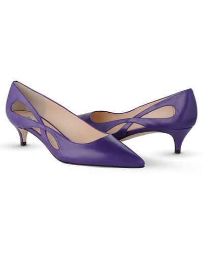 LK Bennett Azalea Kitten Heel Court Shoes - Purple