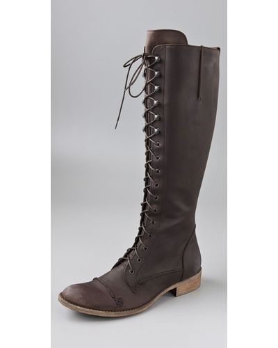 Charles David Regiment Lace-up Boot - Brown