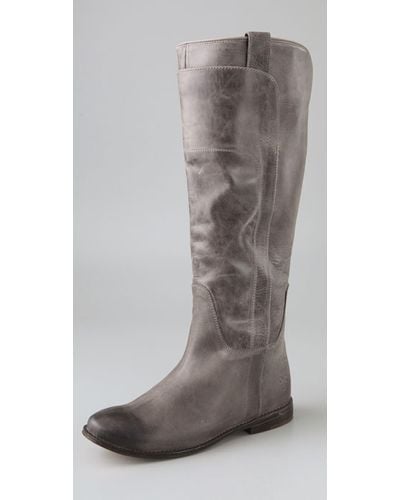 Frye Paige Tall Riding Boots - Gray