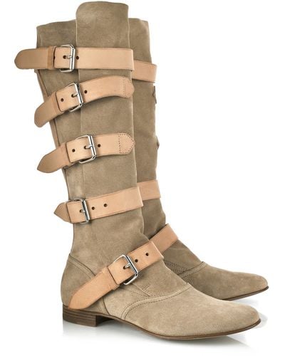 Vivienne Westwood Suede Pirate Boots - Natural