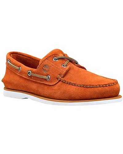 Timberland Classic 2 Eyelet Suede Boat Shoes Orange