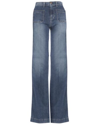 J Brand Bette Highrise Flared Jeans - Blue