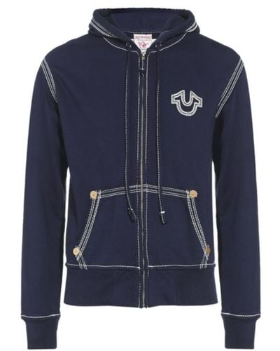 True Religion Qt Zip Hoodie - Blue