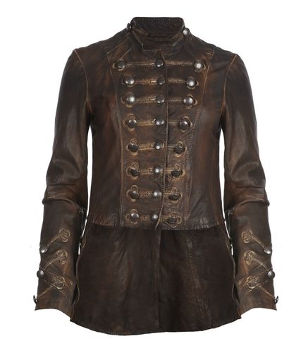 AllSaints Brocade Military Tailcoat - Brown