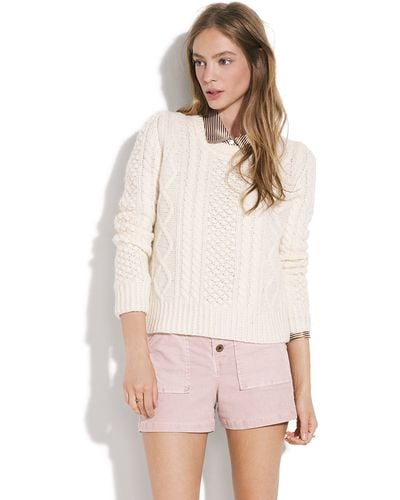 Madewell Alexa Chung For Aimee Fisherman Knit Sweater - Natural