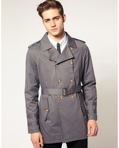 ASOS Gray Trench Coat