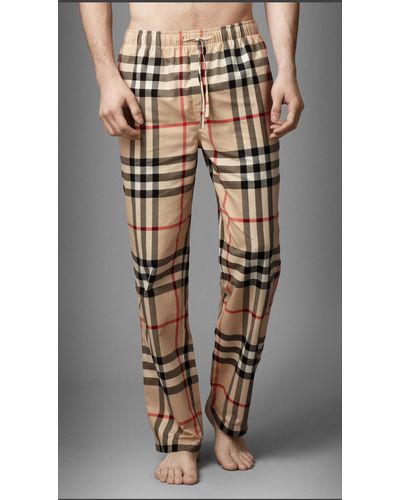 Burberry Classic Check Pyjama Trousers - Natural