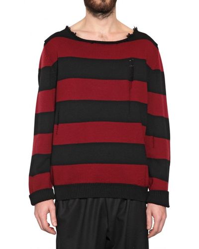 Dead Meat Striped Sweater - Red