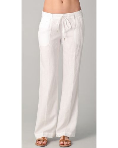 Juicy Couture Classic Linen Pants - White