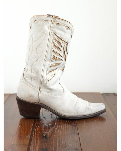 Free People Vintage Angel Wing Cowboy Boots - White