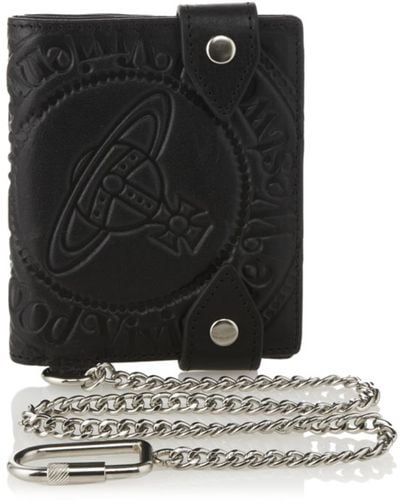 Vivienne Westwood Orb Wallet with Chain - Grey