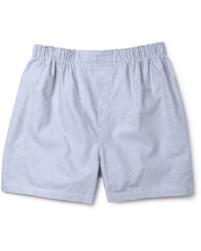Brooks Brothers Cotton Oxford Boxer Shorts - Gray