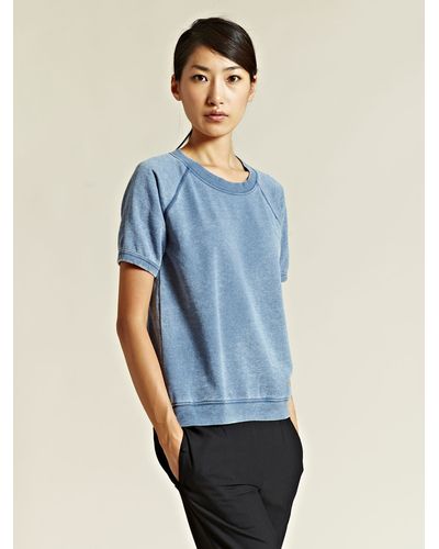 Rxmance Rxmance Womens Short Sleeve Sweatshirt - Blue