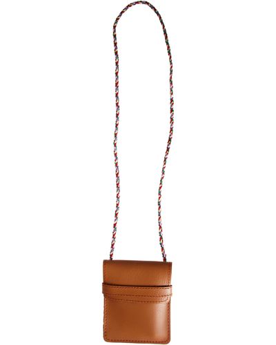 ASOS  Leather Pouch Necklace - Brown