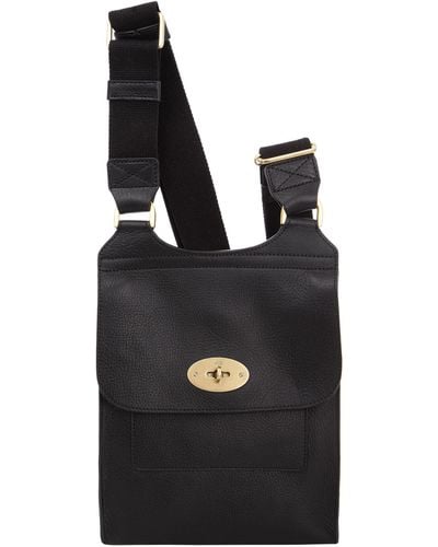 Mulberry Black Leather Antony Messenger Bag
