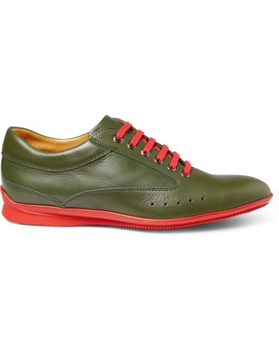 John Lobb Aston Martin Leather Sneakers - Green