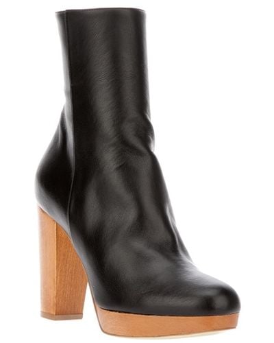 Stella McCartney Wooden Heel Boots - Black
