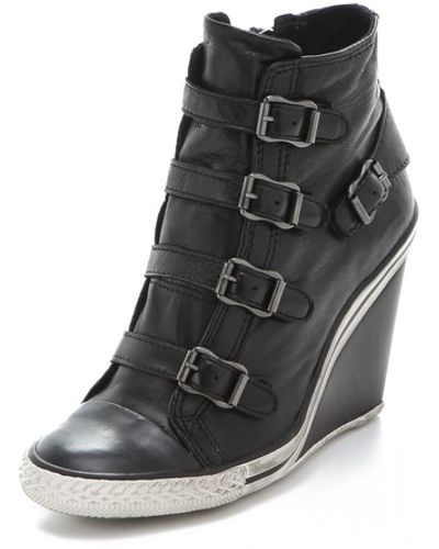 Ash Thelma Wedge Sneakers - Black