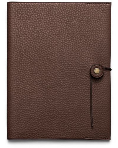 COACH Bleecker Pebbled Leather A5 Notebook - Brown