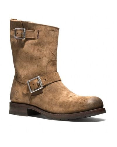 COACH Frye For Coach Rogan Engineer Boot - Natural