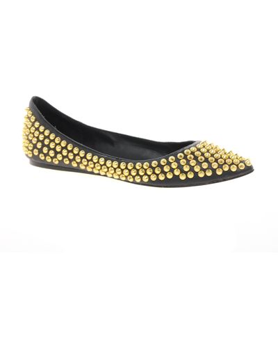 Steve Madden Extra Stud Pointed Ballet Flats - Black