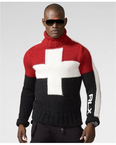 Black jumper red crosses discount