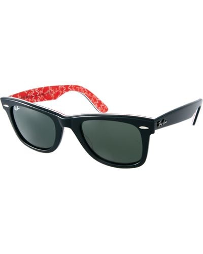 Ray-Ban Wayfarer Sunglasses with Internal Print - Red