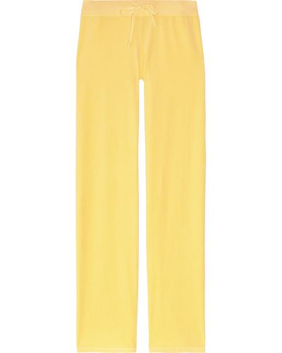 Juicy Couture Velour Track Trousers - Yellow