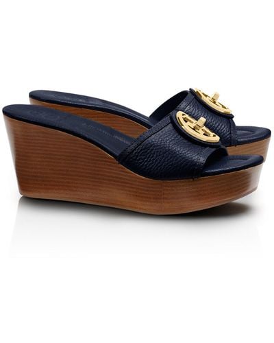 Tory Burch Mid Wedge Shoes - Blue
