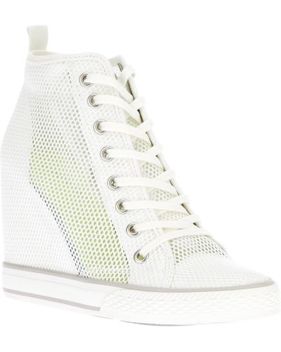 DKNY See Through Wedge Trainer - White