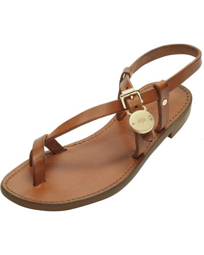 Mulberry Bayswater Flat Sandal - Brown